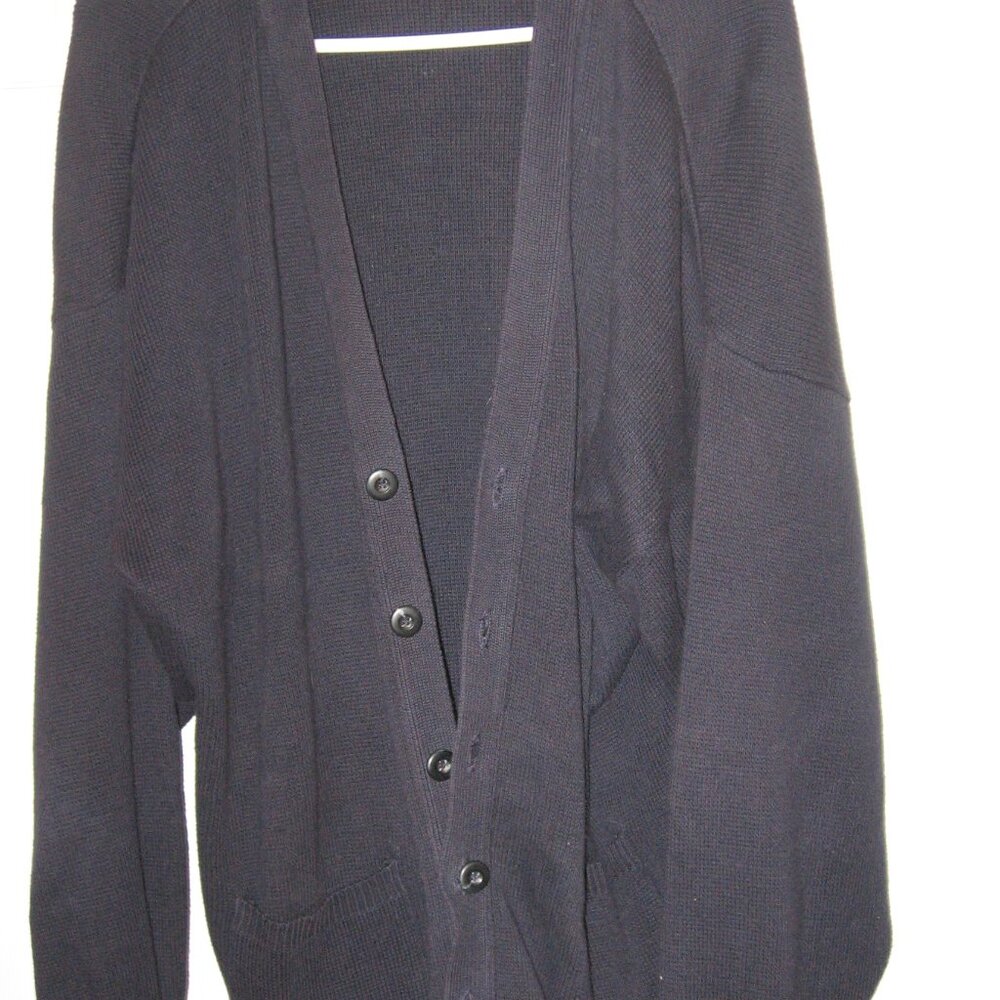 Bill Blass Dark Blue Cardigan Sweater Men's Size XL Made in USA